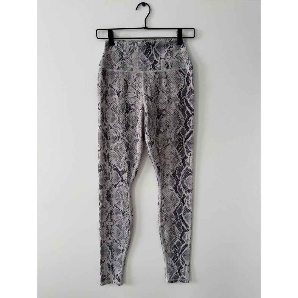 Alo Yoga High Waist Snakeskin Print Leggings Gray Black Womens Medium W5726R